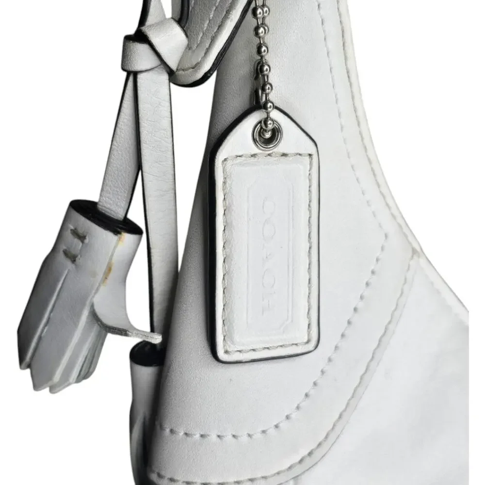 Coach Hamilton Tassel Leather‎ Hobo White F10280